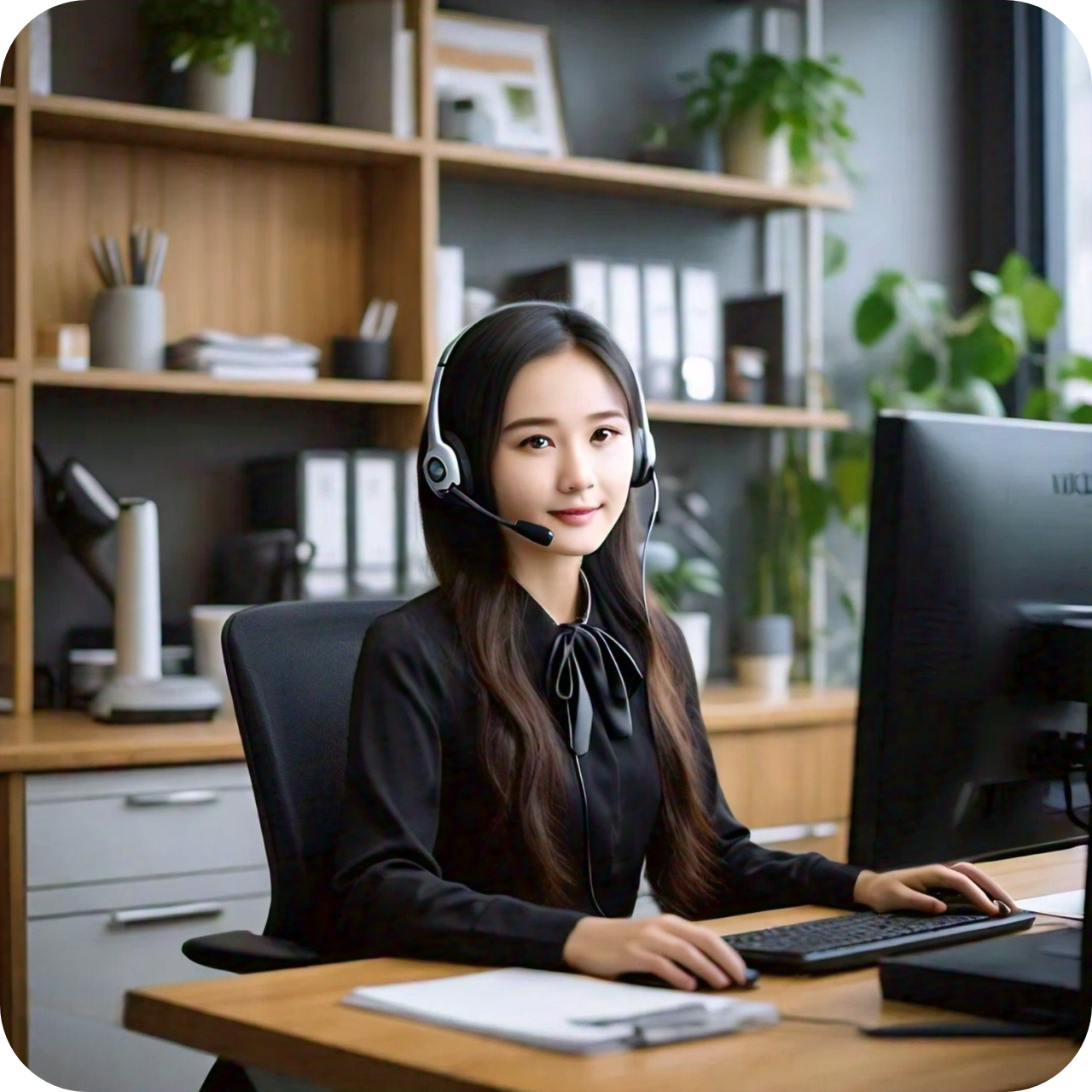 Woman customer service